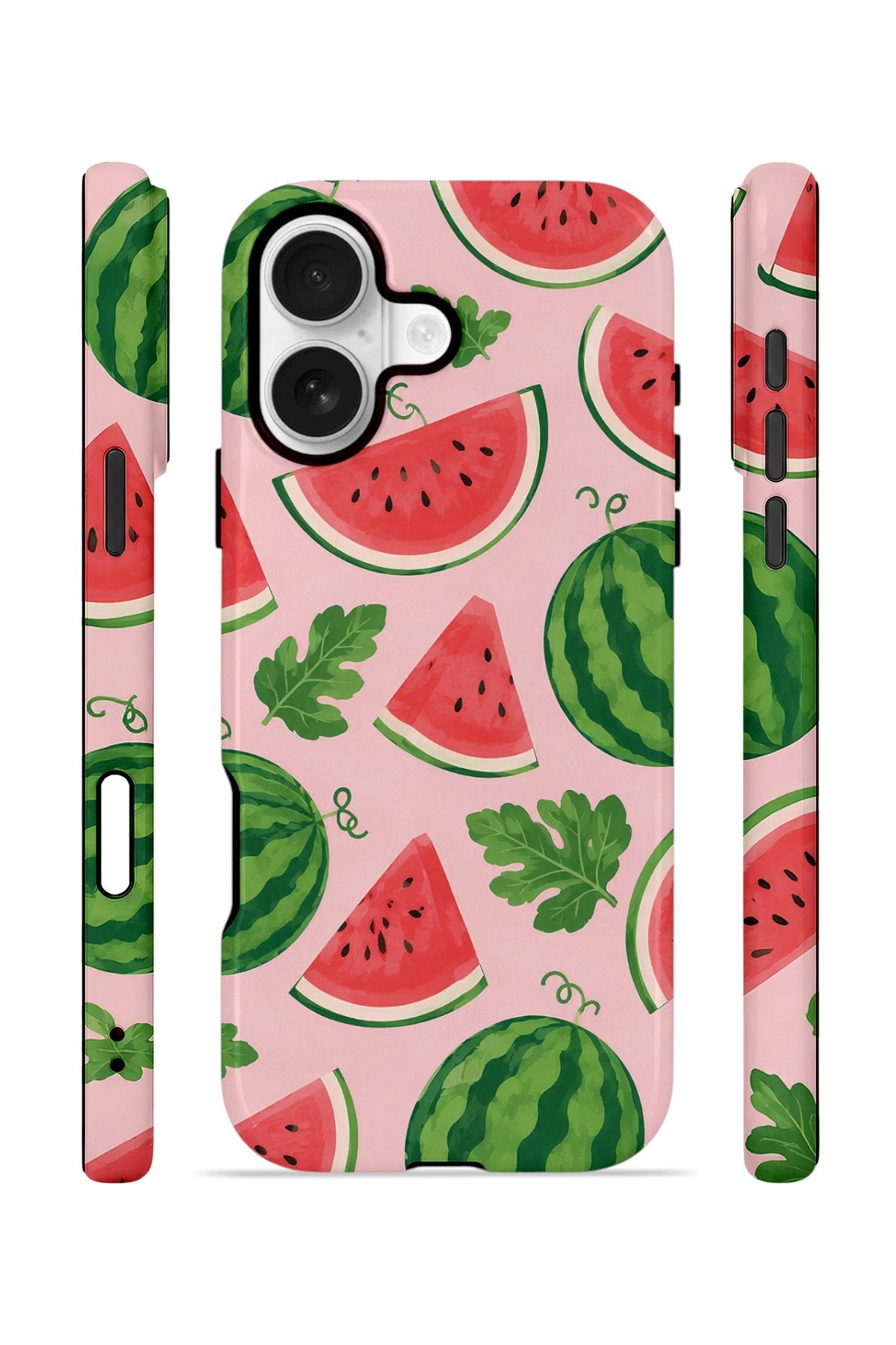 iPhone 16 Plus Vorian Çift Katmanlı Kılıf Watermelon Garden Party