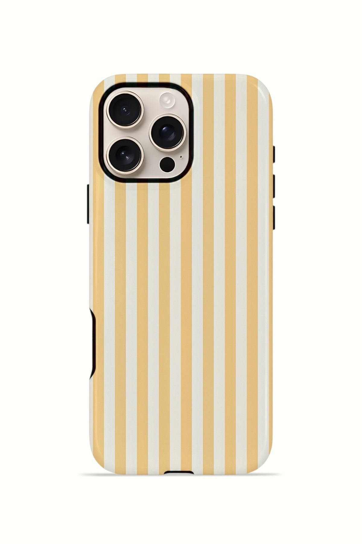 iPhone 16 Pro Vorian Çift Katmanlı MagSafe Kılıf Vanilla Pinstripe