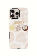 iPhone 16 Pro Vorian Çift Katmanlı Kılıf Coconut Summer Notes
