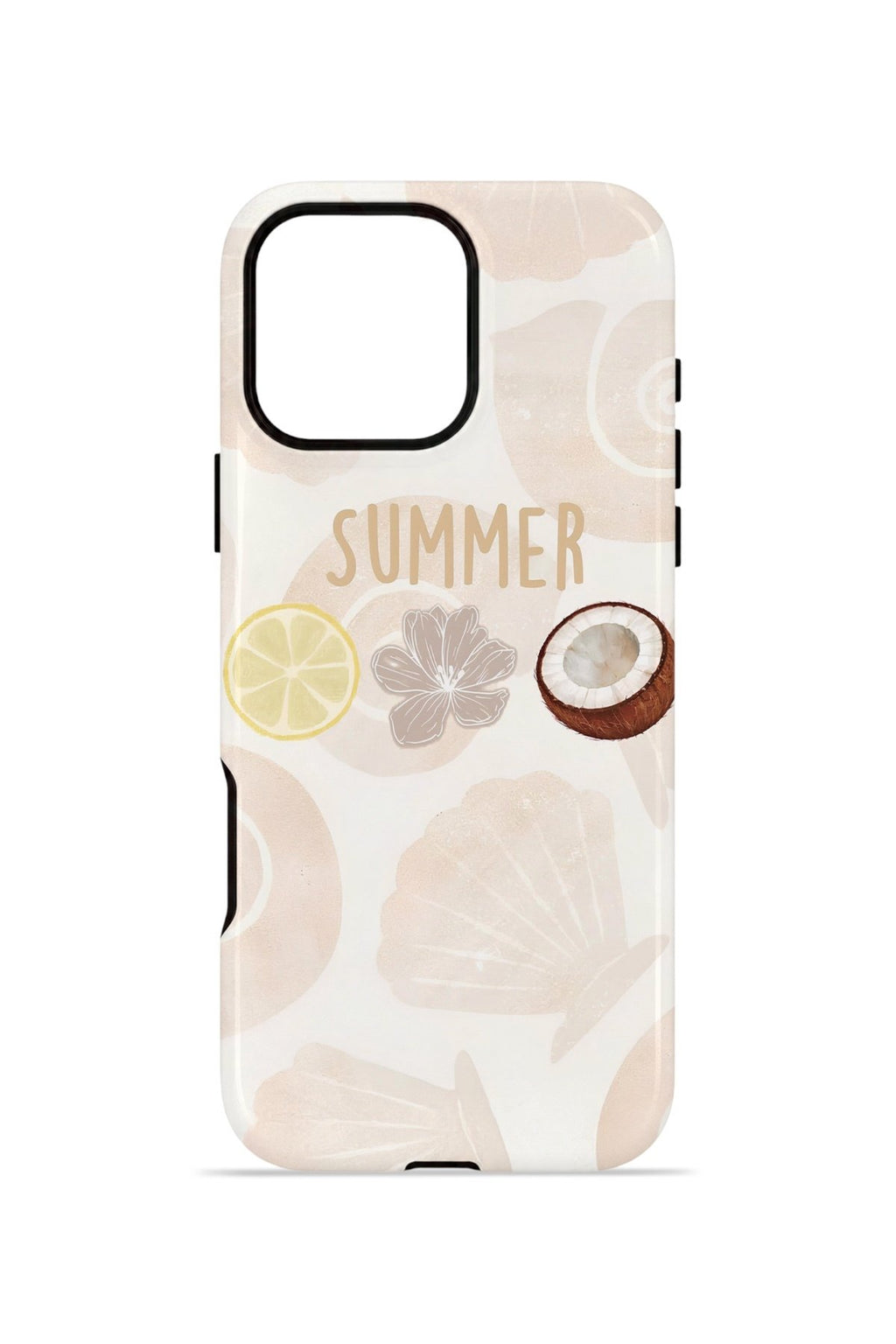 iPhone 16 Pro Max Vorian Çift Katmanlı Kılıf Coconut Summer Notes