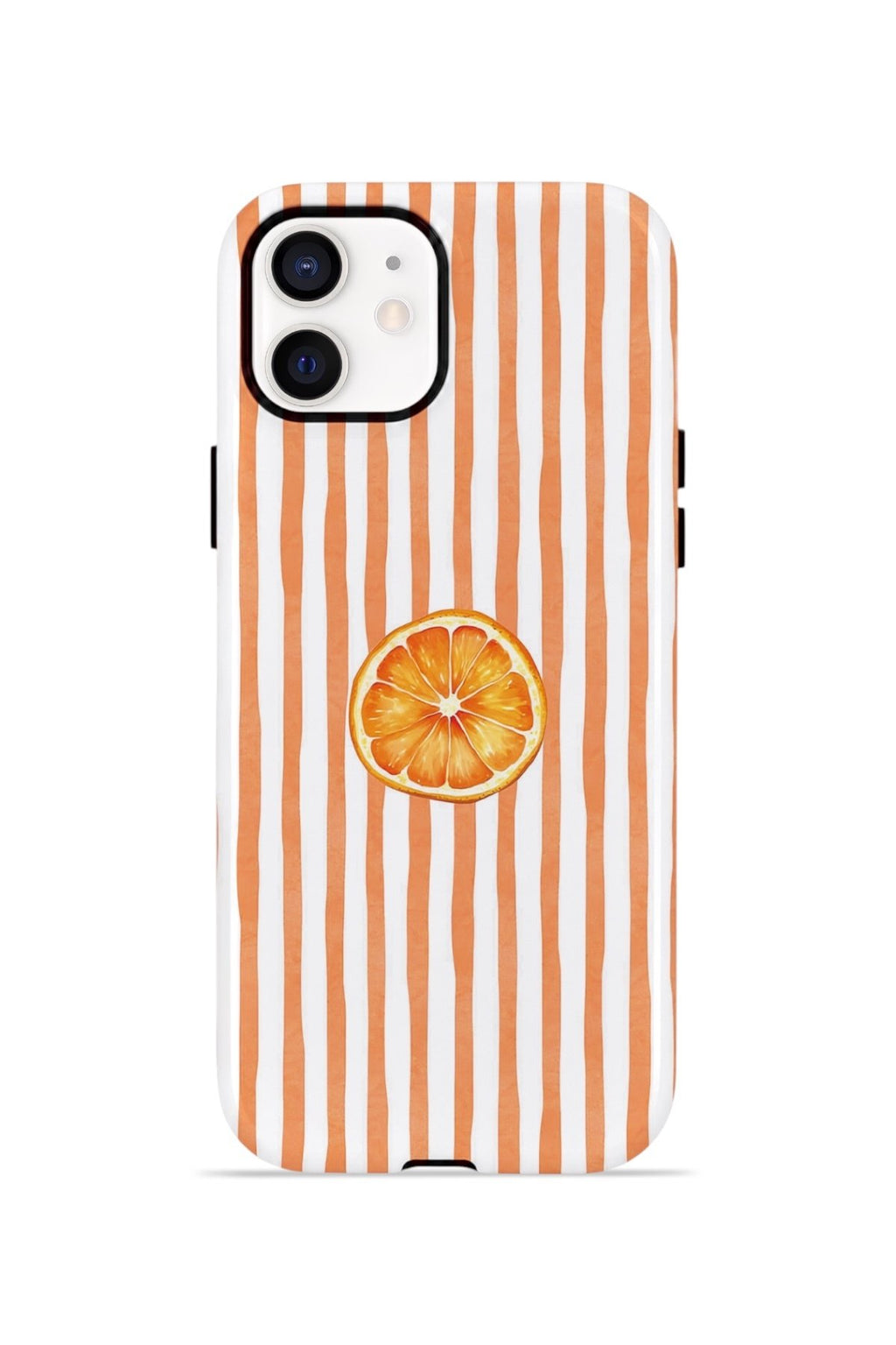 iPhone 12 Vorian Çift Katmanlı MagSafe Kılıf Orange Slice Stripe
