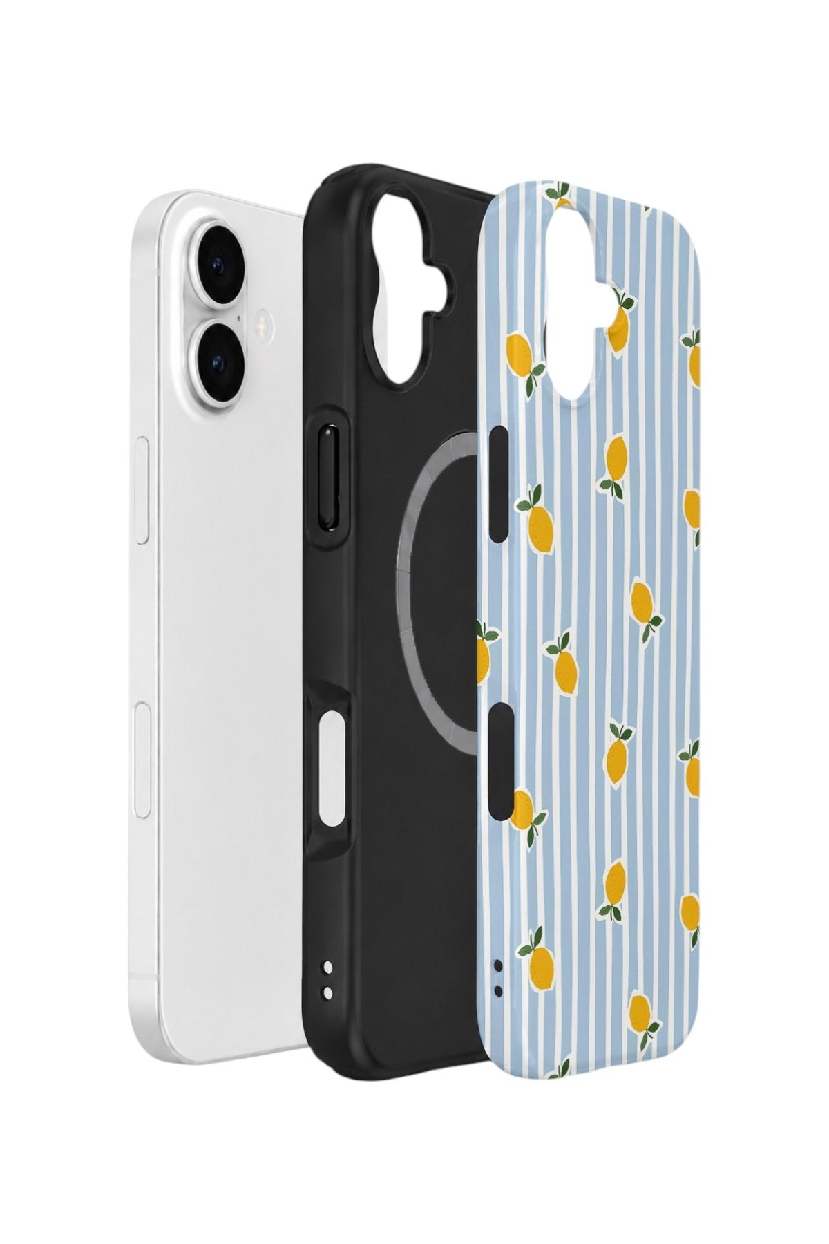 iPhone 16 Plus Vorian Çift Katmanlı MagSafe Kılıf Tiny Lemon Rain