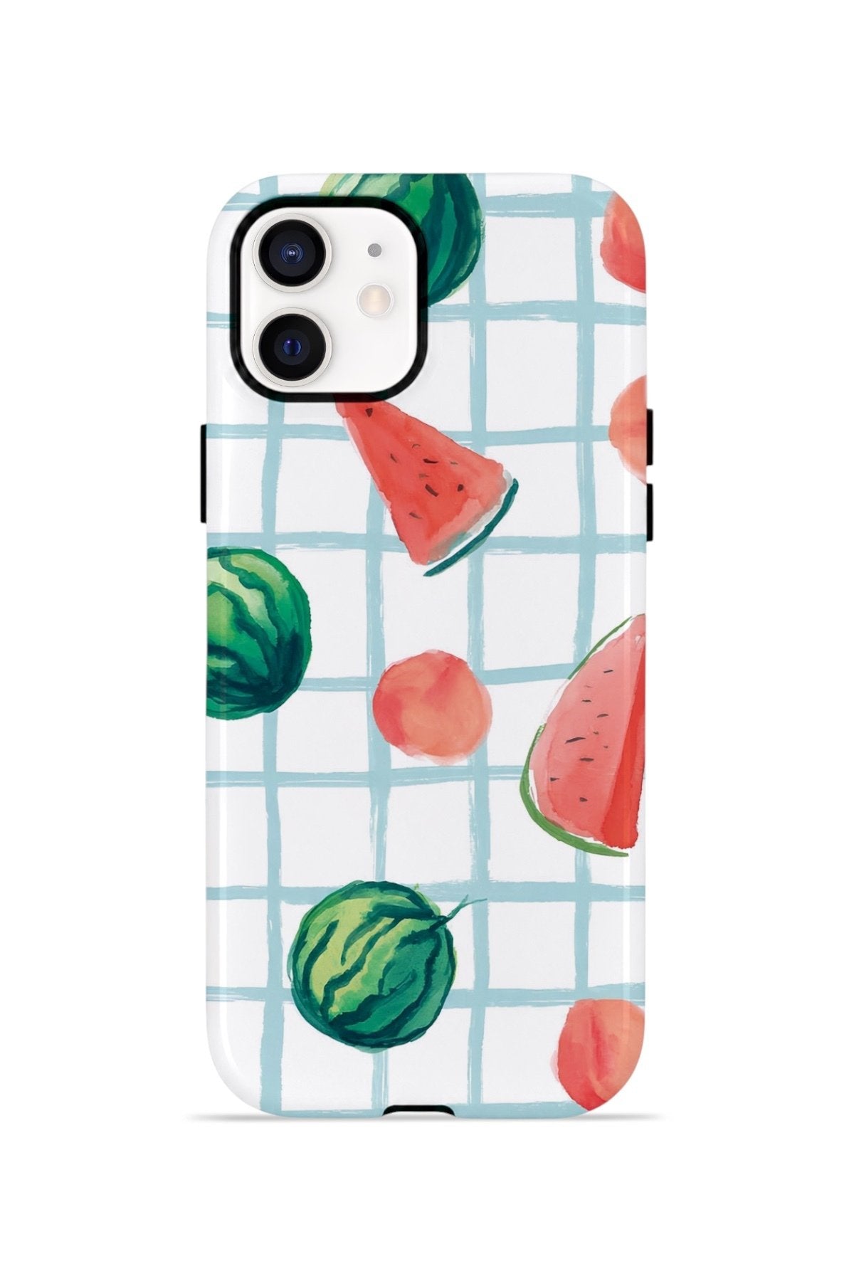 iPhone 11 Vorian Çift Katmanlı MagSafe Kılıf Watermelon Grid