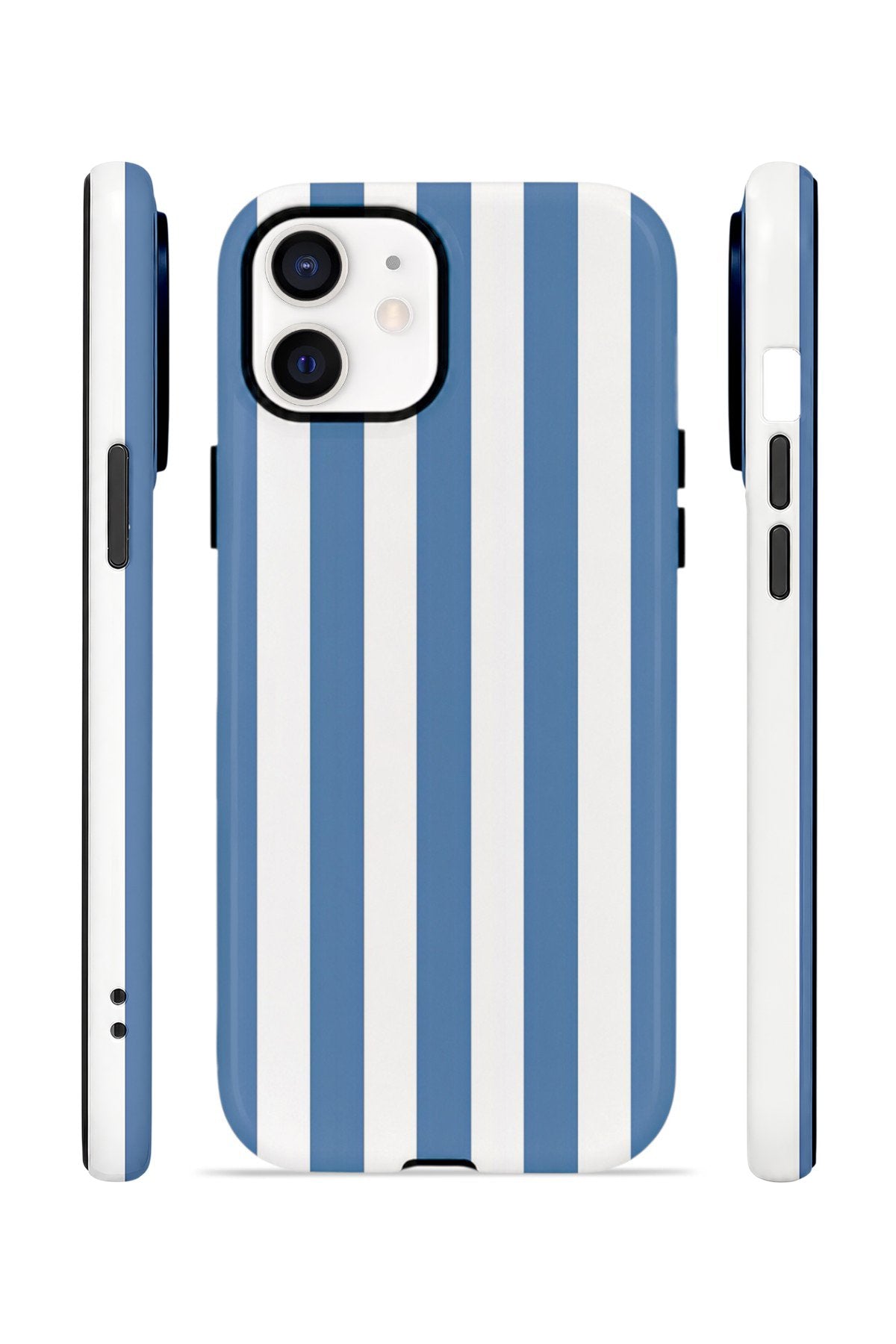 iPhone 11 Vorian Çift Katmanlı Kılıf Blue Marina Stripe