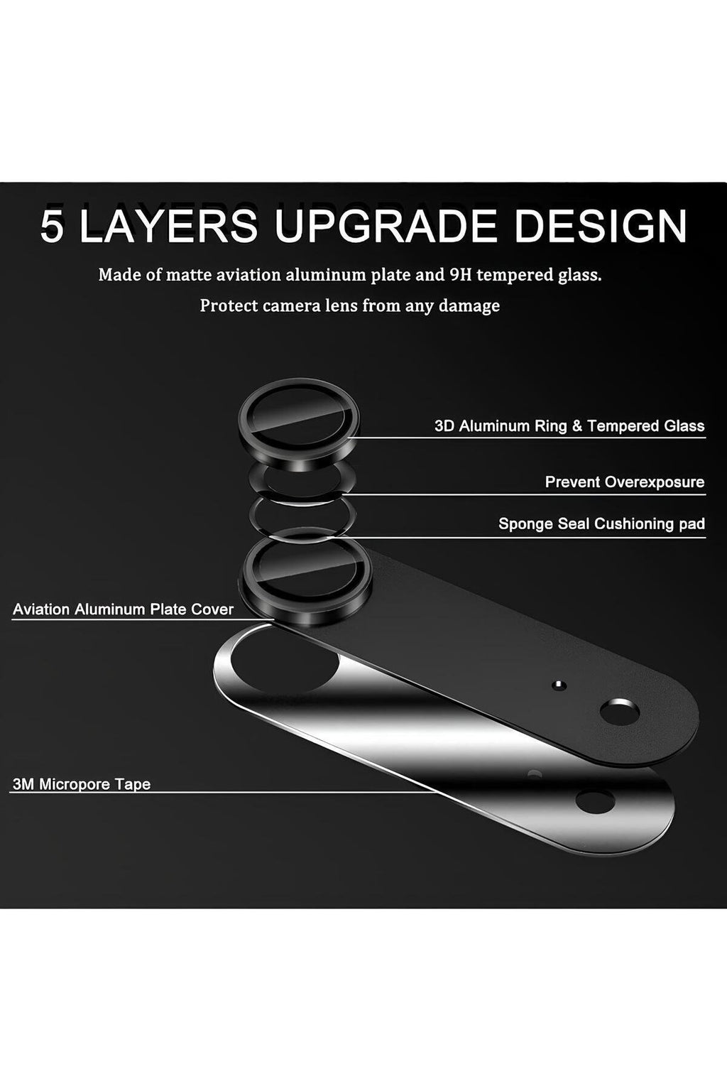 iPhone 17 Air Premium Tam Kaplama Lens Koruma Siyah