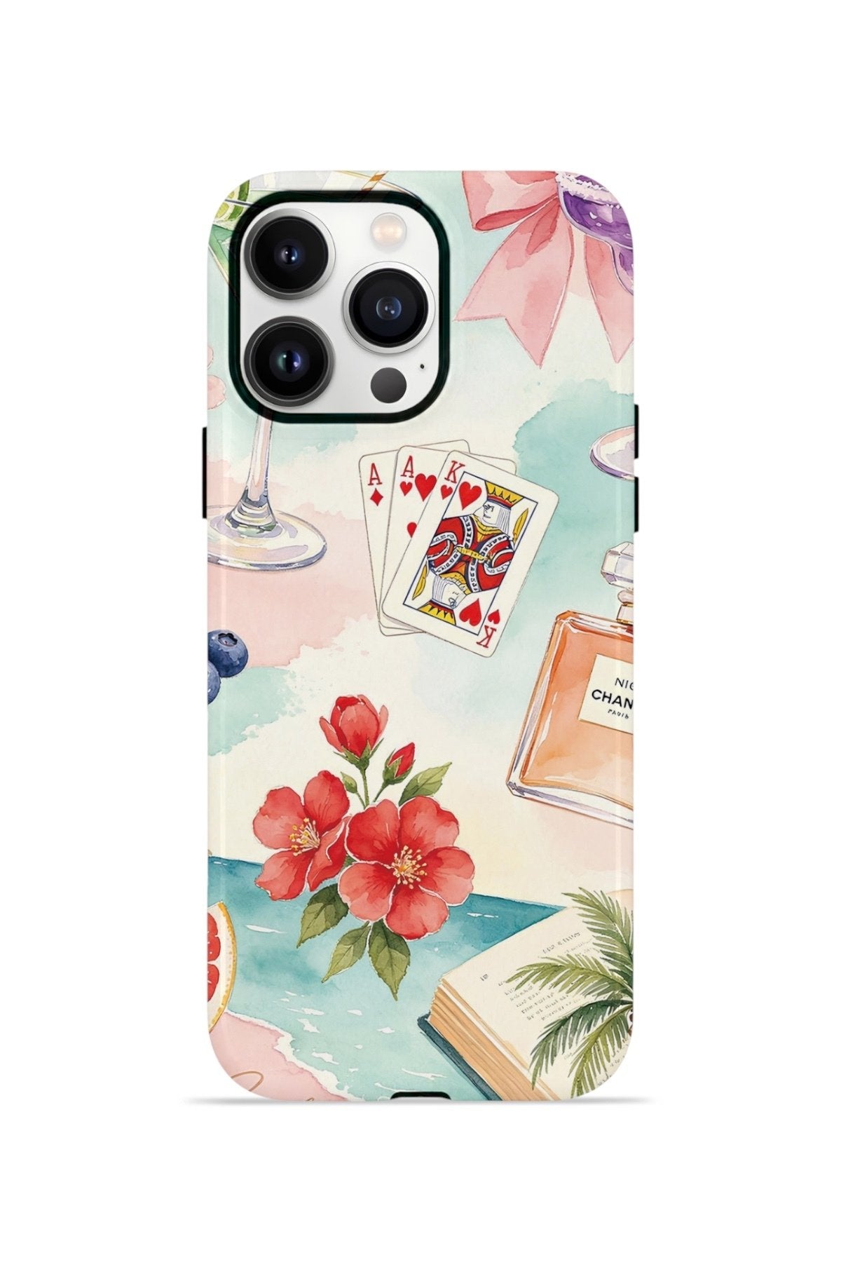 iPhone 13 Pro Vorian Çift Katmanlı Kılıf Mediterranean Holiday Collage