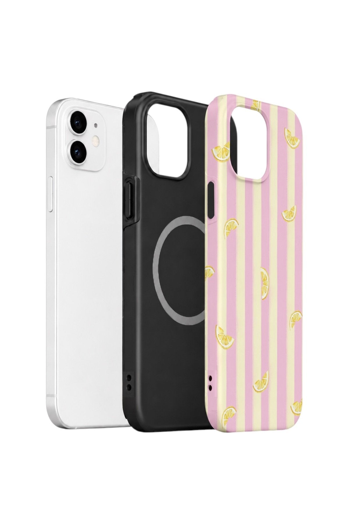 iPhone 12 Vorian Çift Katmanlı MagSafe Kılıf Pink Lemon Parade