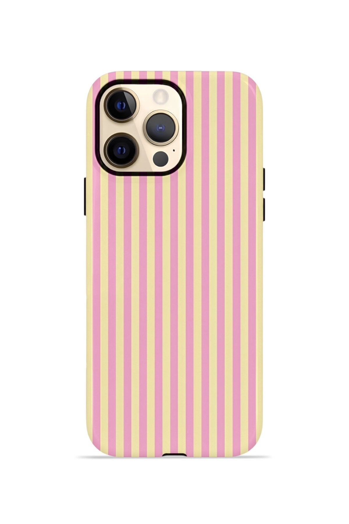 iPhone 12 Pro Vorian Çift Katmanlı Kılıf Lemon Candy Pinstripe