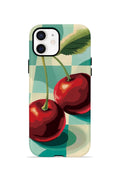 iPhone 11 Vorian Çift Katmanlı MagSafe Kılıf Retro Cherry Pop