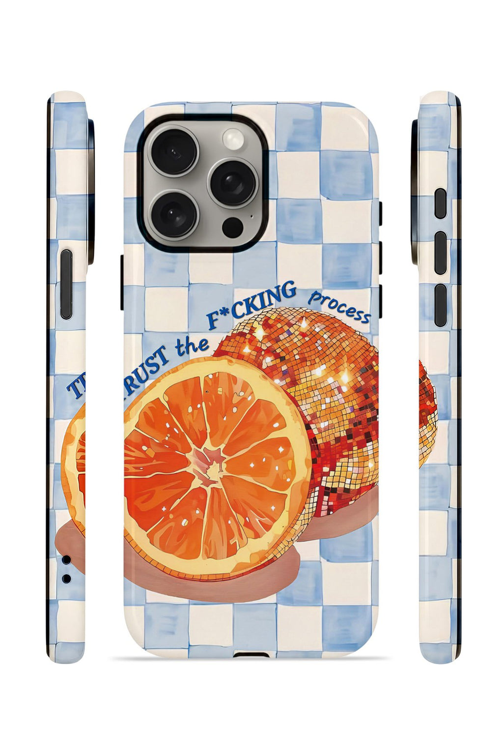 iPhone 15 Pro Max Vorian Çift Katmanlı Kılıf Orange Press Collage