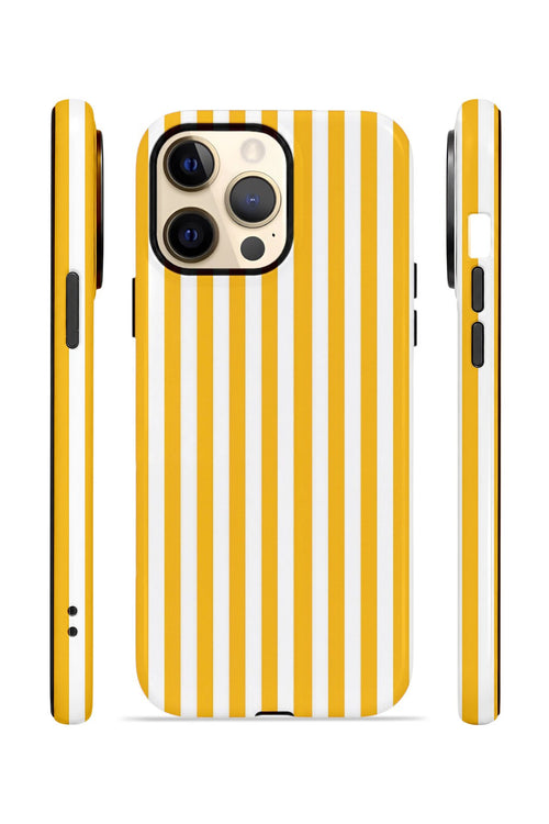 iPhone 12 Pro Max Vorian Çift Katmanlı Kılıf Golden Pinstripe