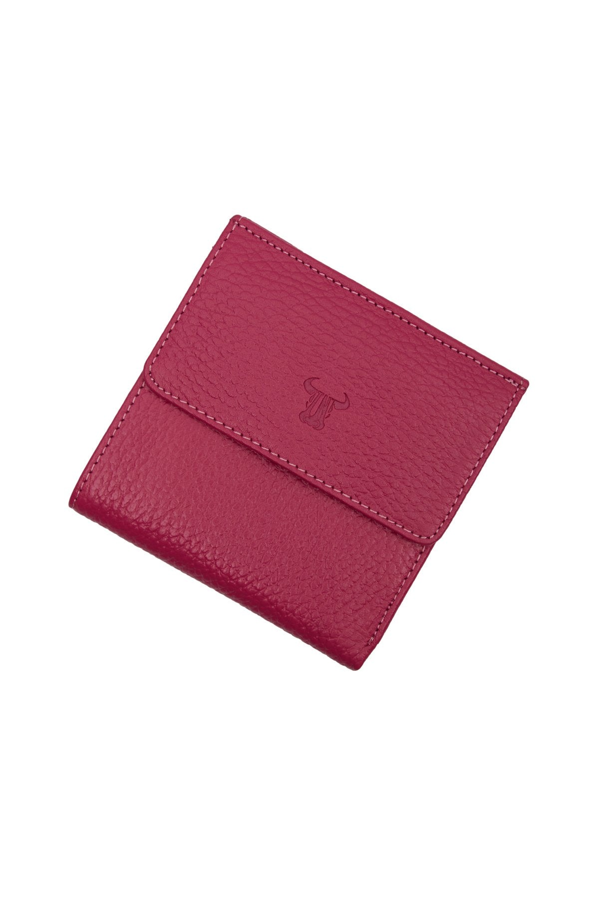 Fuşya Bozuk Para Gözlü Hakiki Deri Mini Unisex Cüzdan Kartlık