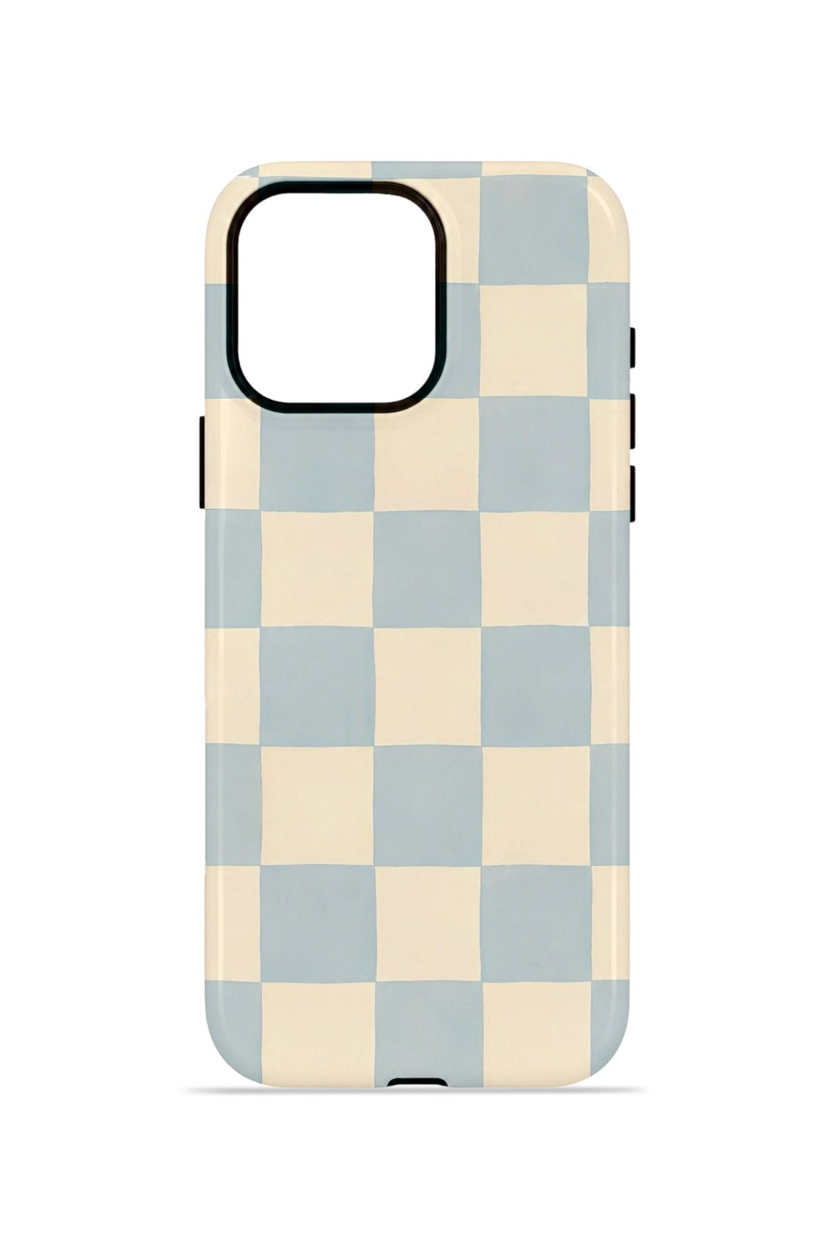 iPhone 15 Pro Max Vorian Çift Katmanlı Kılıf Powder Blue Checker
