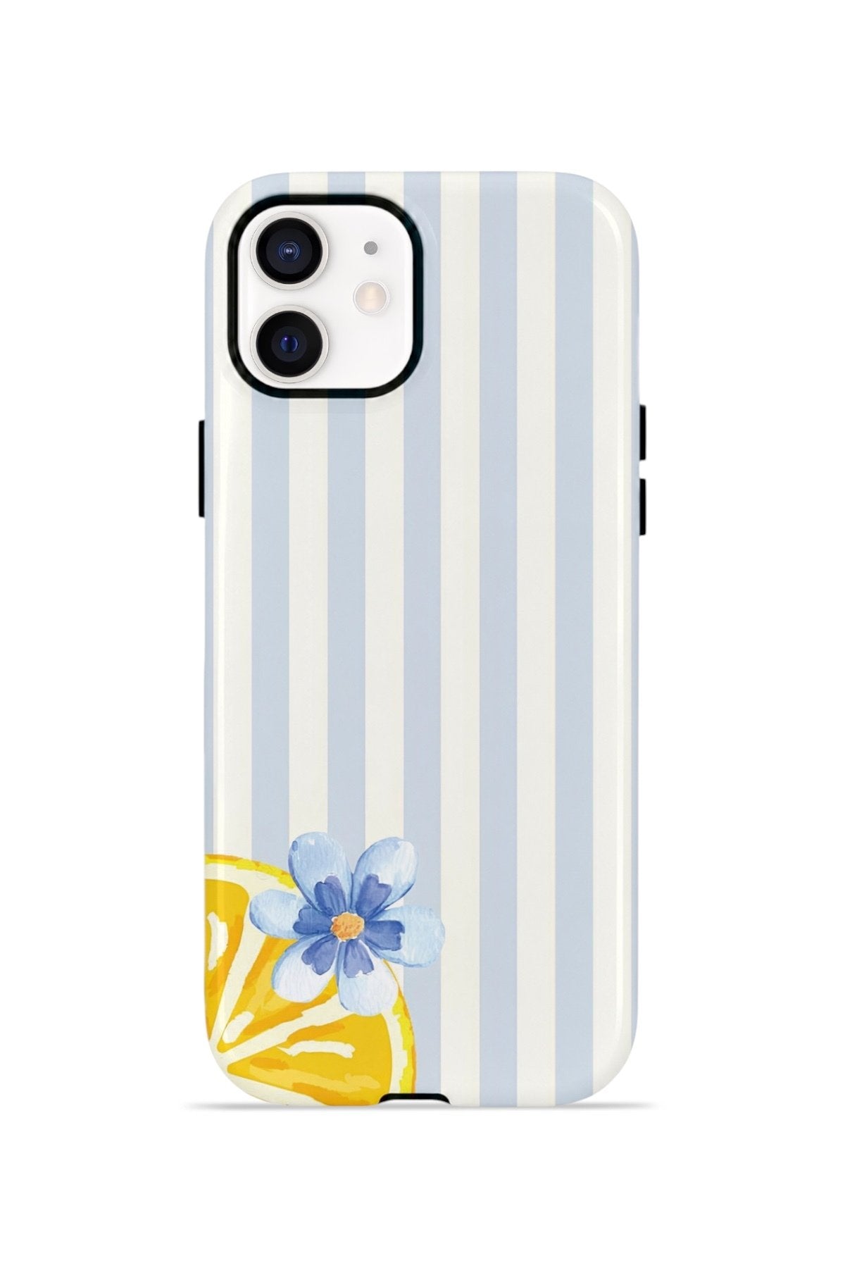 iPhone 12 Vorian Çift Katmanlı MagSafe Kılıf Blue Lemon Blossom