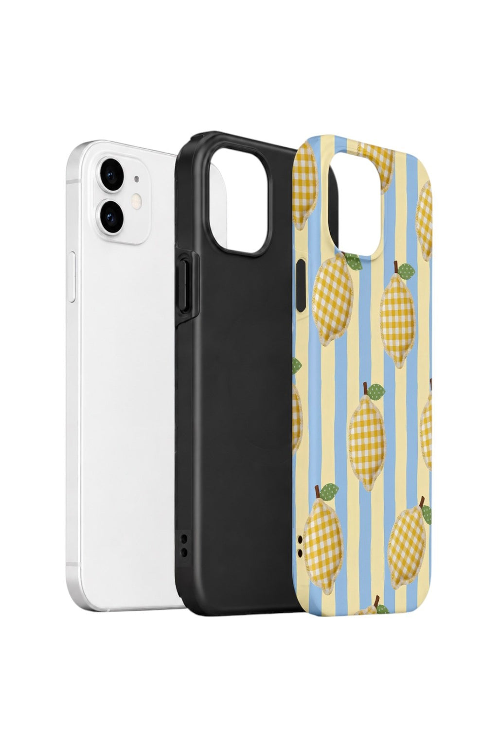 iPhone 11 Vorian Çift Katmanlı Kılıf Gingham Lemon Grove