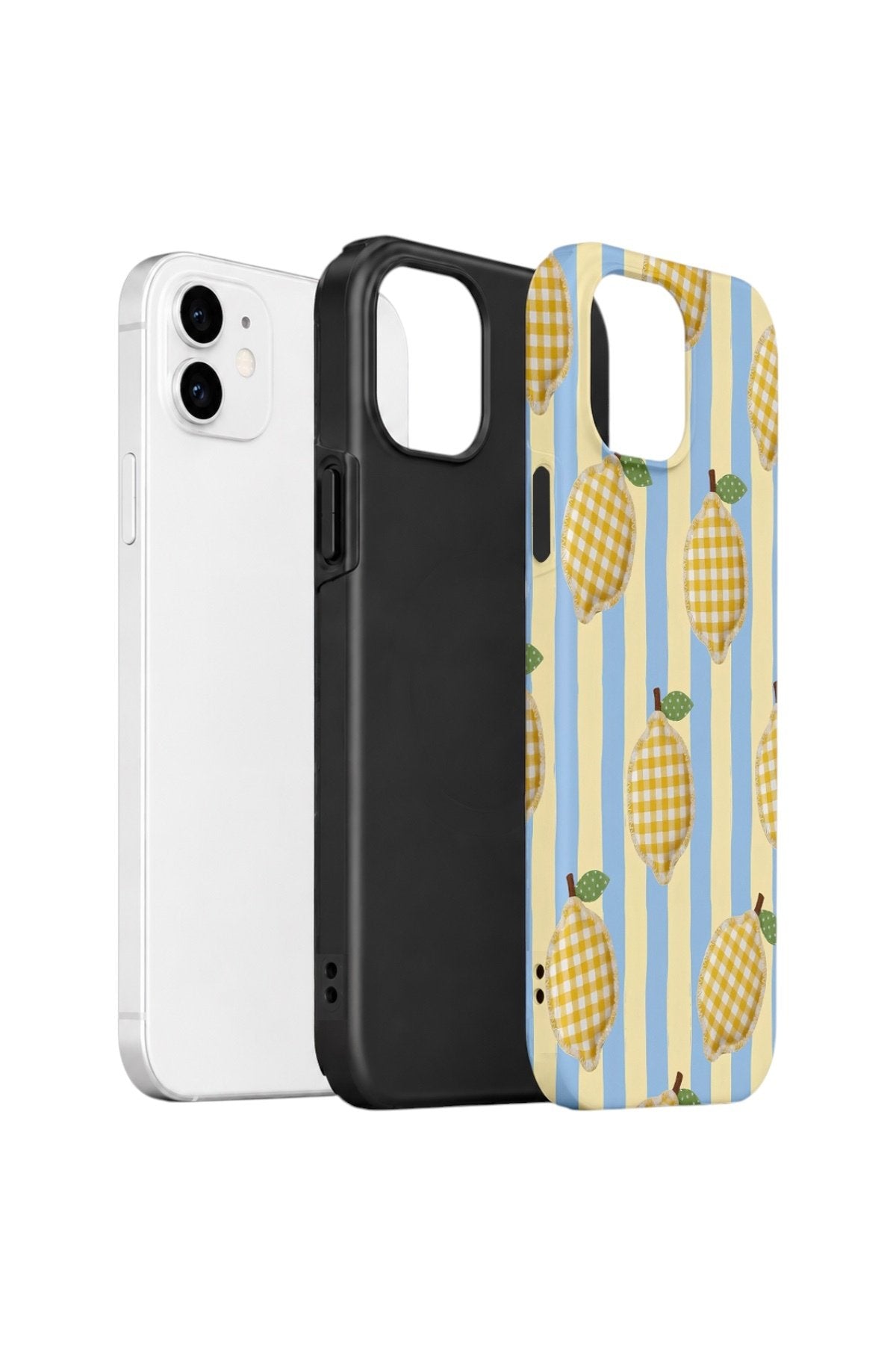 iPhone 11 Vorian Çift Katmanlı Kılıf Gingham Lemon Grove