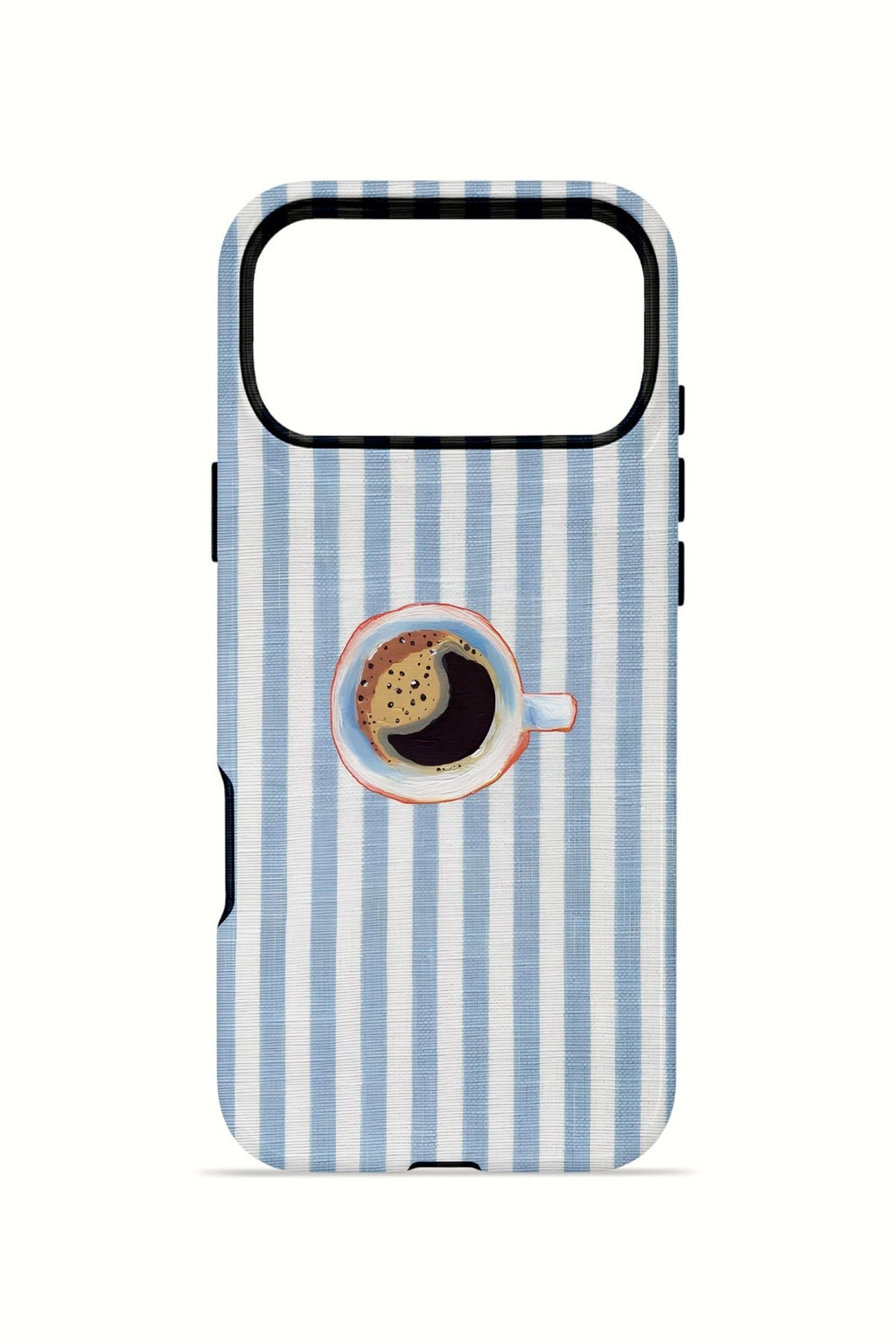 iPhone 17 Pro Max Vorian Çift Katmanlı MagSafe Kılıf Morning Coffee Stripe