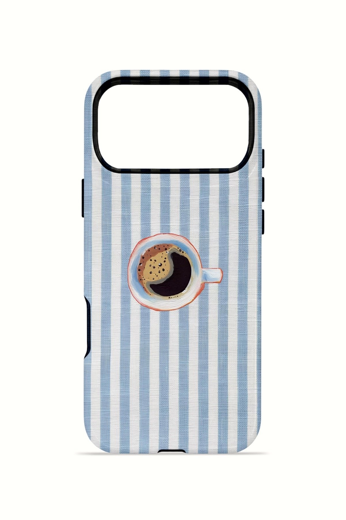 iPhone 17 Pro Max Vorian Çift Katmanlı MagSafe Kılıf Morning Coffee Stripe