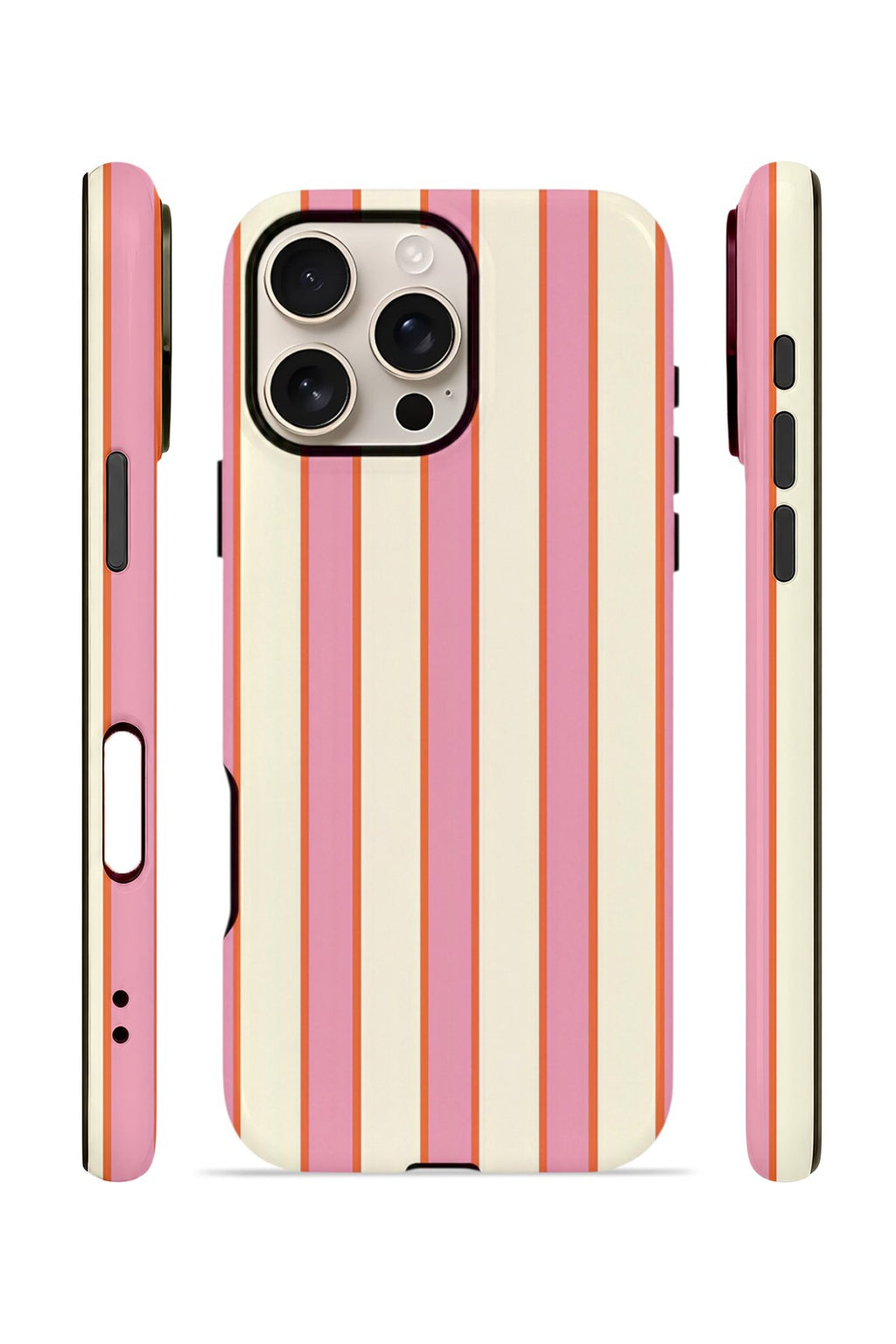 iPhone 16 Pro Vorian Çift Katmanlı MagSafe Kılıf Sunset Candy Stripe