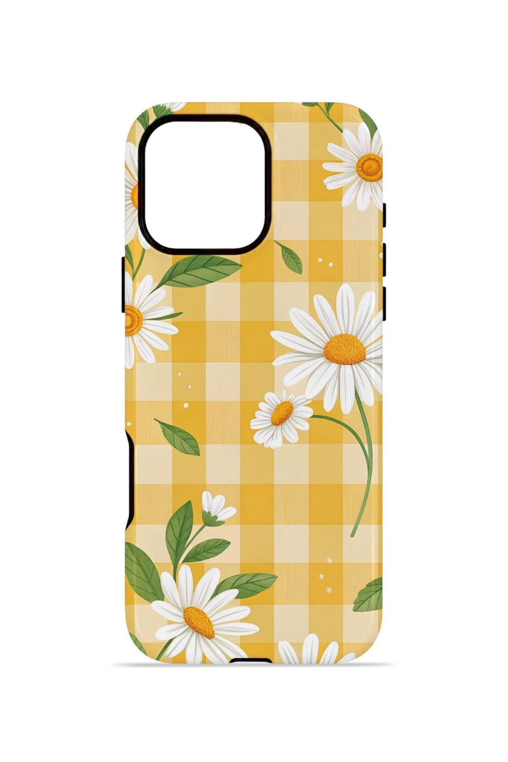 iPhone 16 Pro Vorian Çift Katmanlı Kılıf Daisy Picnic Gingham