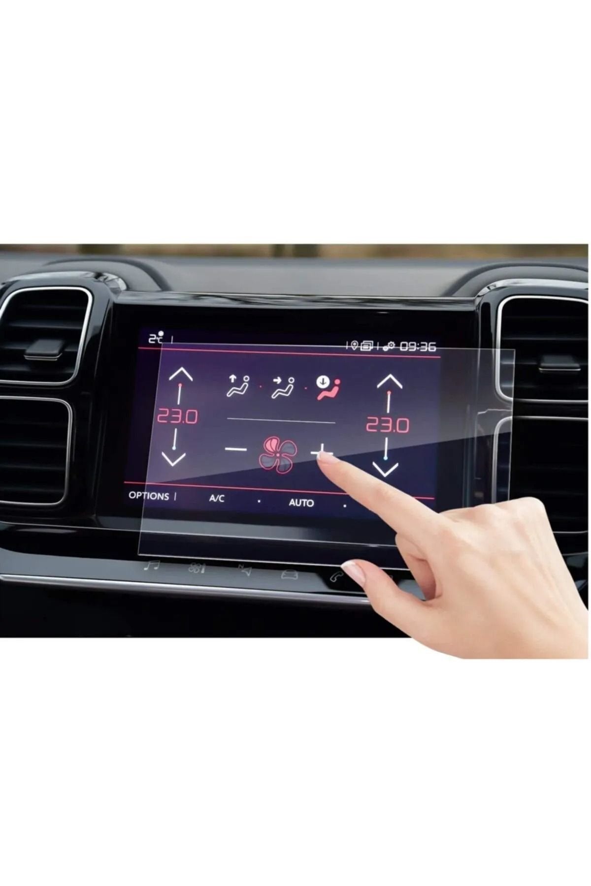 Citroen C5 Aircross Multimedya Glass Ekran Koruyucu Navigasyon Glass Ekran Koruyucu Nano