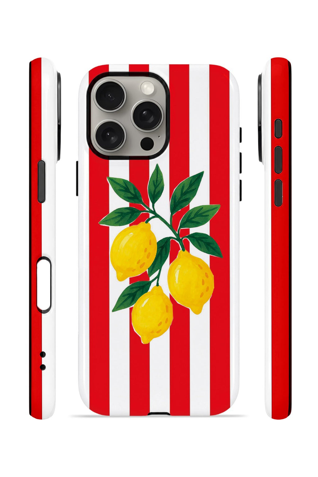 iPhone 15 Pro Max Vorian Çift Katmanlı Kılıf Lemon Parade Red