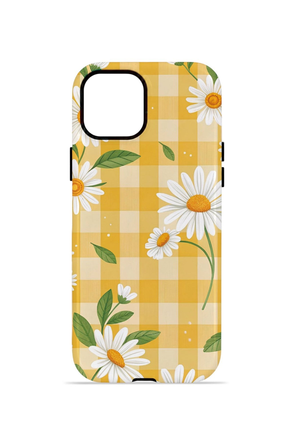 iPhone 14 Vorian Çift Katmanlı MagSafe Kılıf Daisy Picnic Gingham