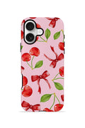 iPhone 16 Vorian Çift Katmanlı MagSafe Kılıf Cherry Ribbon Garden