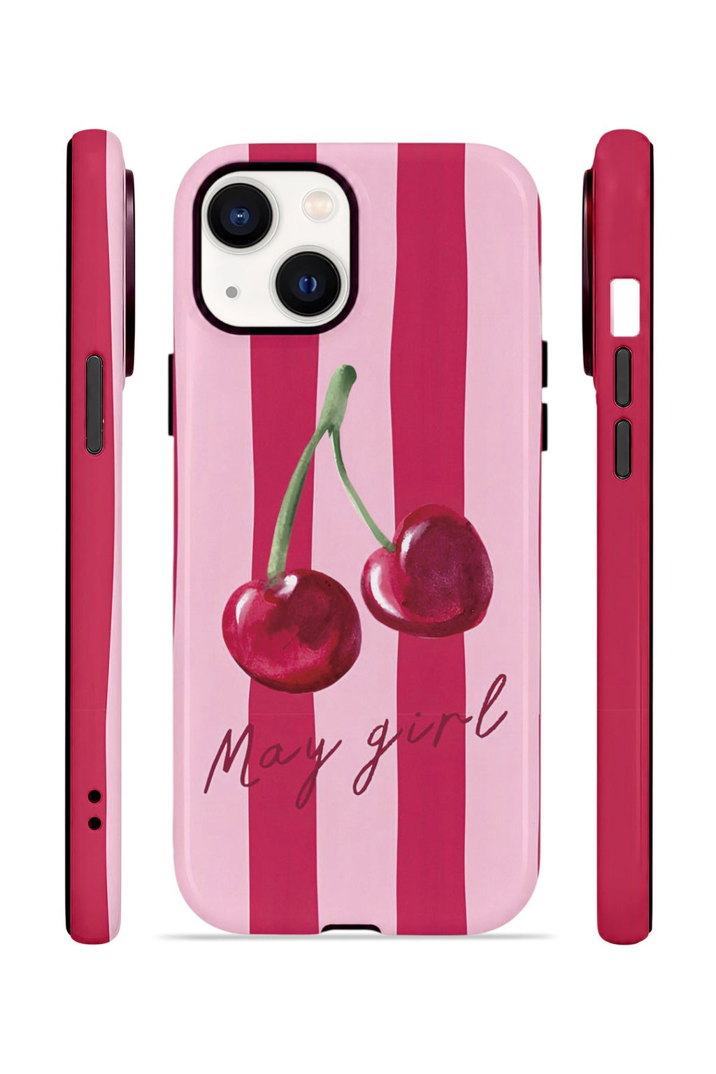 iPhone 15 Plus Vorian Çift Katmanlı MagSafe Kılıf Cherry Girl