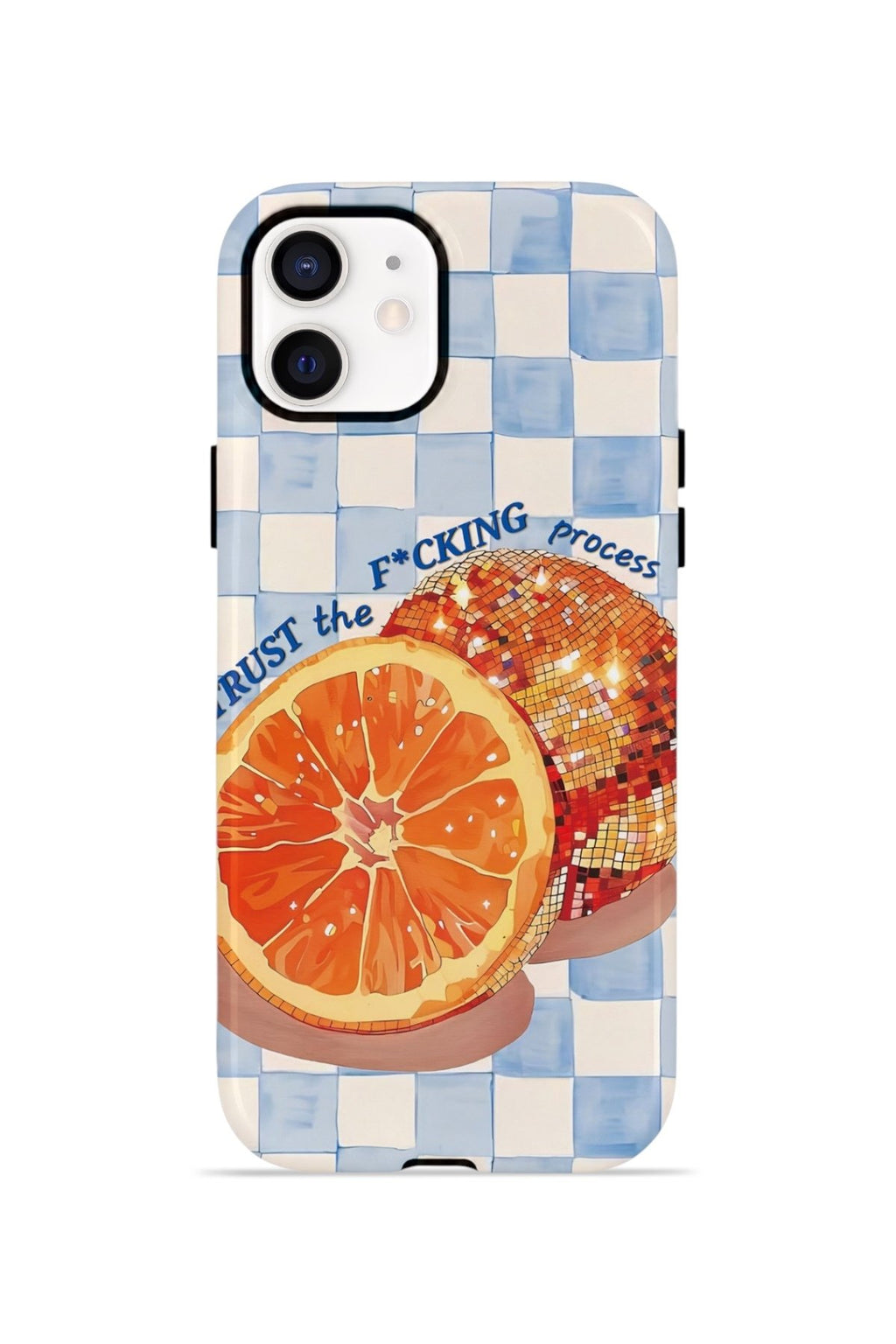 iPhone 12 Vorian Çift Katmanlı MagSafe Kılıf Orange Press Collage