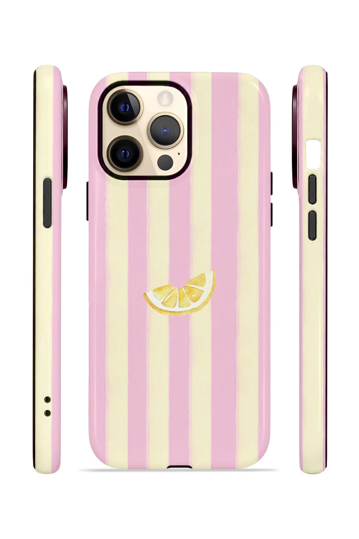iPhone 13 Pro Vorian Çift Katmanlı Kılıf Lemon Charm Pink