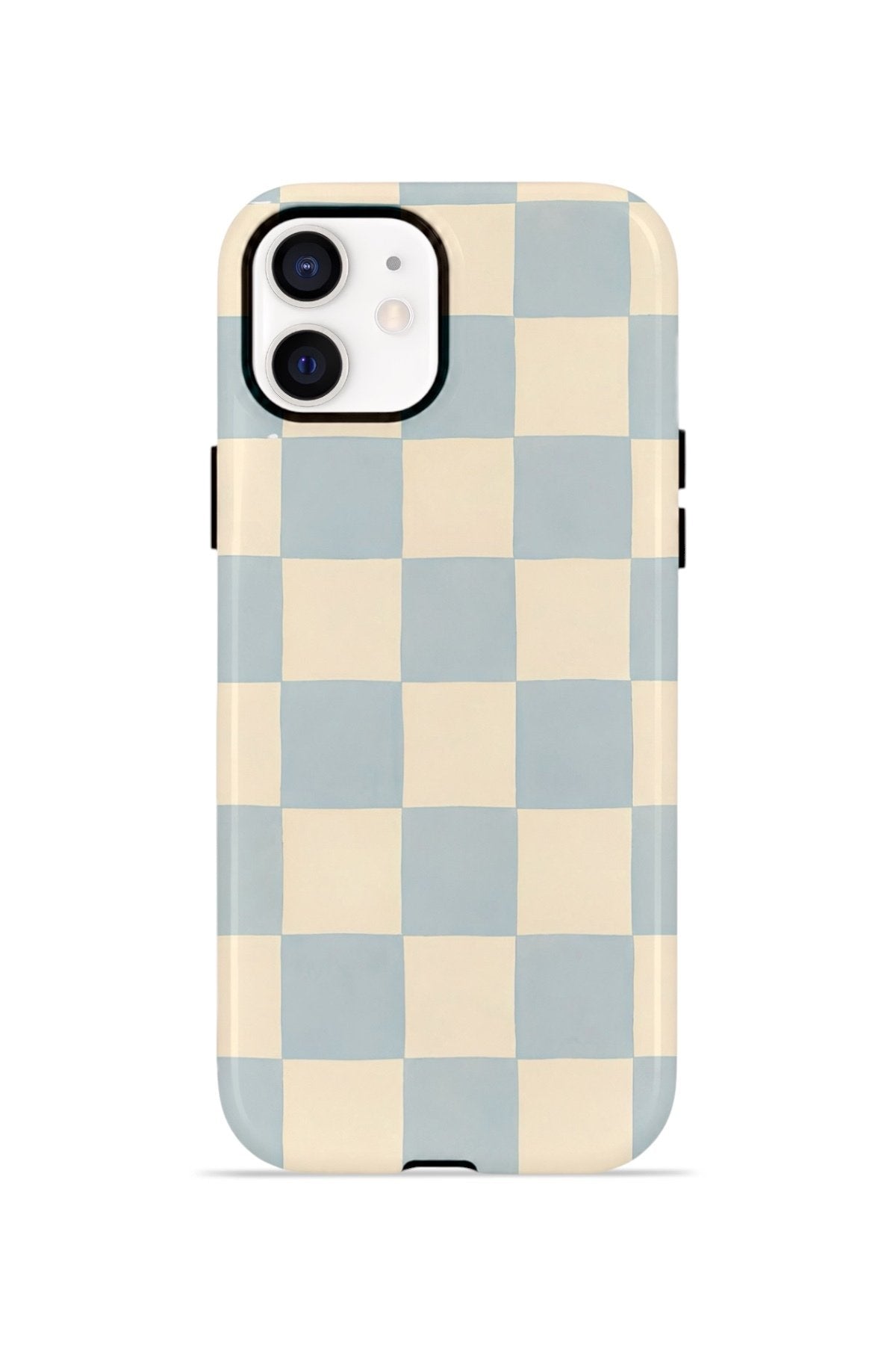 iPhone 11 Vorian Çift Katmanlı Kılıf Powder Blue Checker