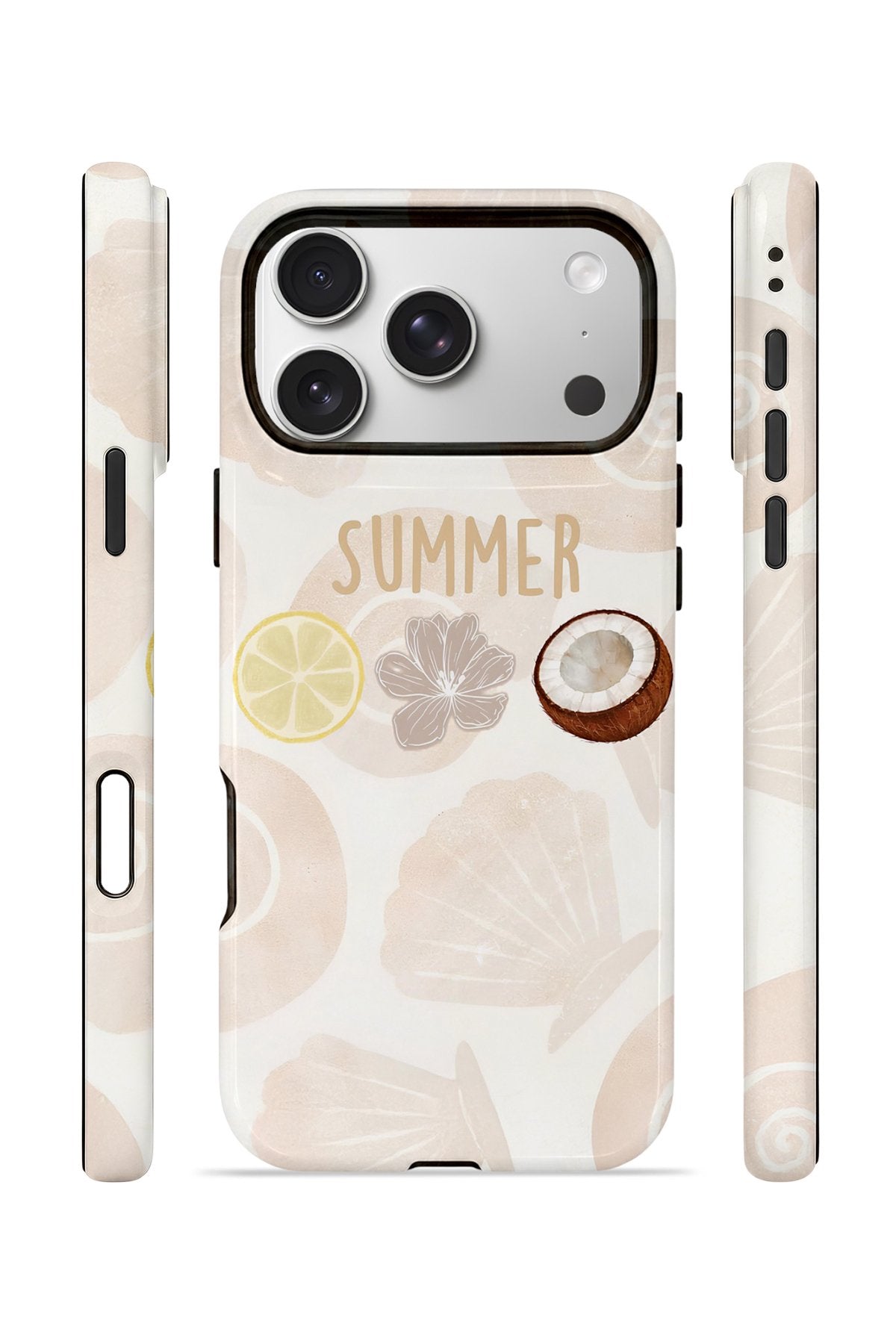 iPhone 17 Pro Vorian Çift Katmanlı MagSafe Kılıf Coconut Summer Notes