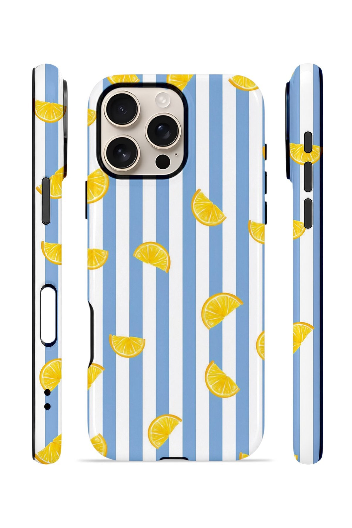 iPhone 16 Pro Max Vorian Çift Katmanlı MagSafe Kılıf Lemon Confetti Blue