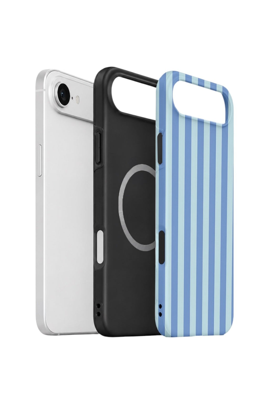iPhone 17 Air Vorian Çift Katmanlı MagSafe Kılıf Blue Gelato Stripe