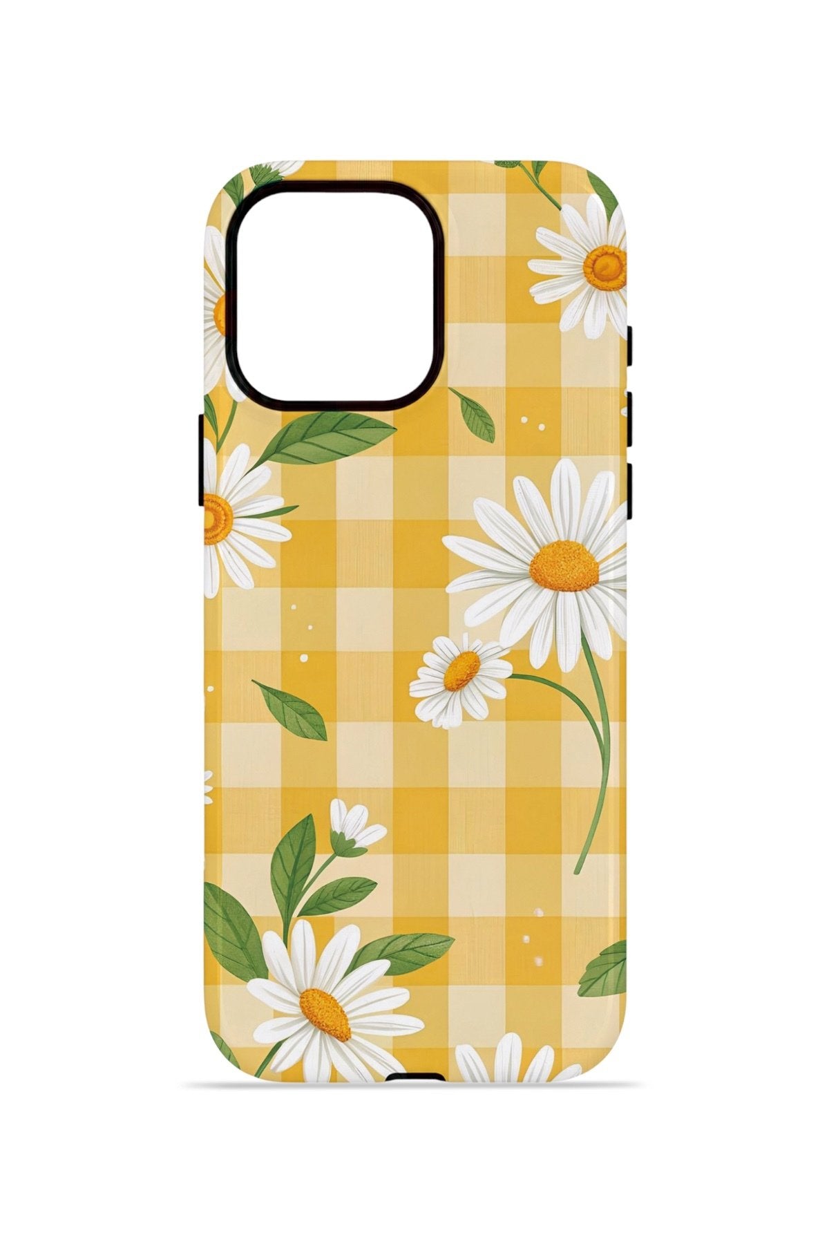 iPhone 15 Pro Max Vorian Çift Katmanlı MagSafe Kılıf Daisy Picnic Gingham