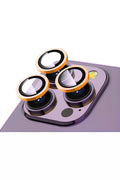 iPhone 16 Pro - Pro Max Metal Kamera Koruyucu Lens Turuncu
