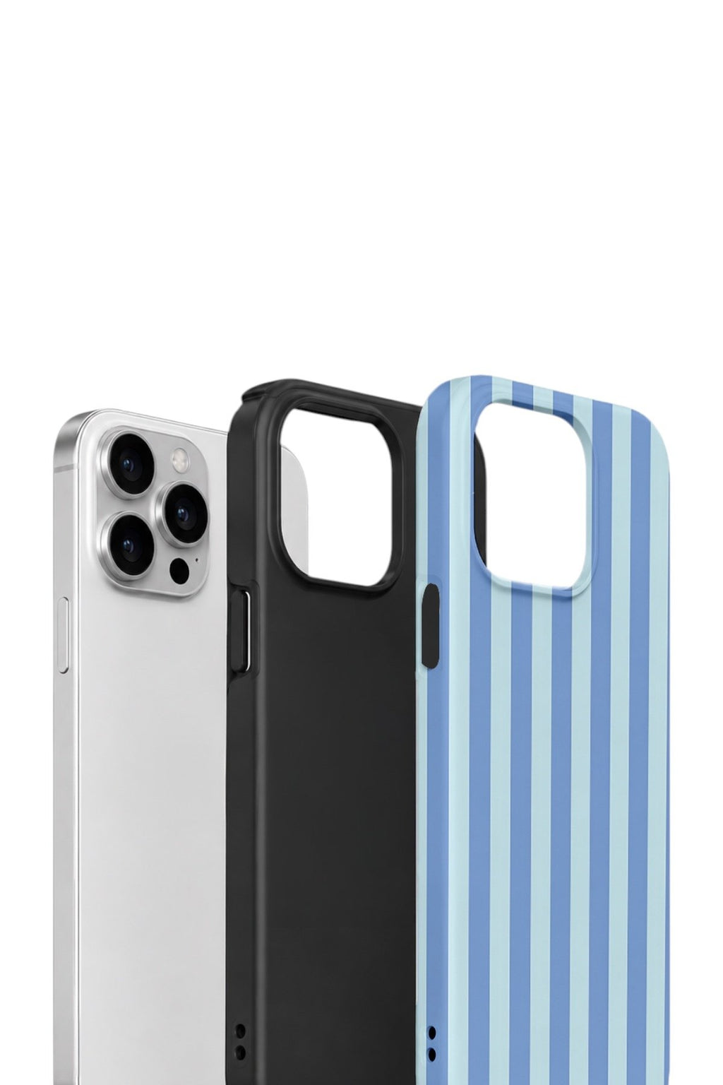 iPhone 15 Pro Vorian Çift Katmanlı Kılıf Blue Gelato Stripe