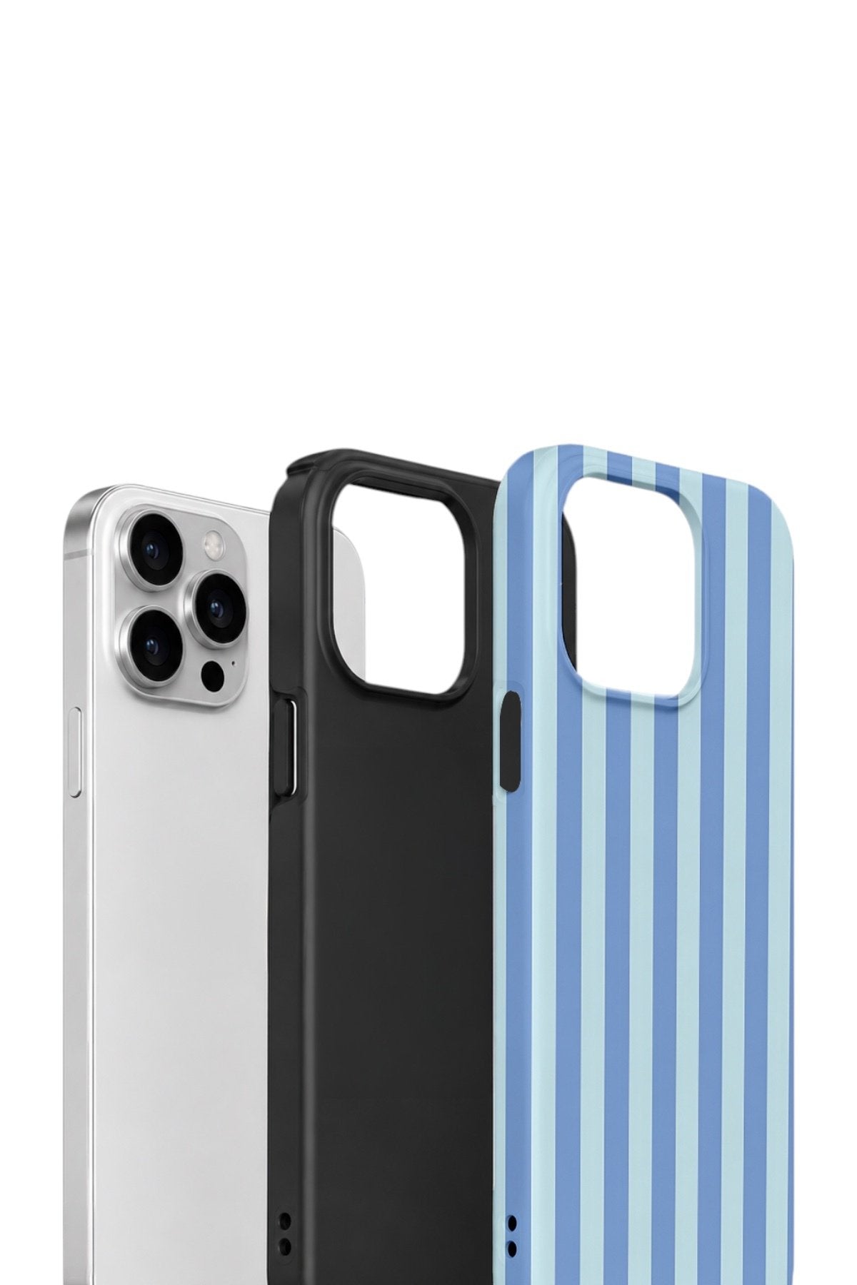 iPhone 15 Pro Vorian Çift Katmanlı Kılıf Blue Gelato Stripe