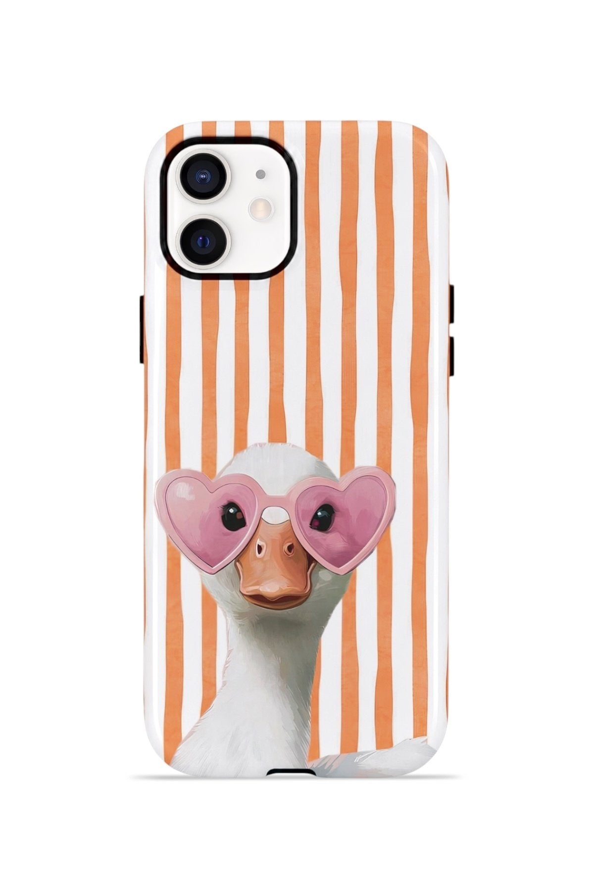 iPhone 11 Vorian Çift Katmanlı MagSafe Kılıf Heart Glasses Goose