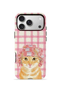iPhone 17 Pro Vorian Çift Katmanlı Kılıf Pink Picnic Cat