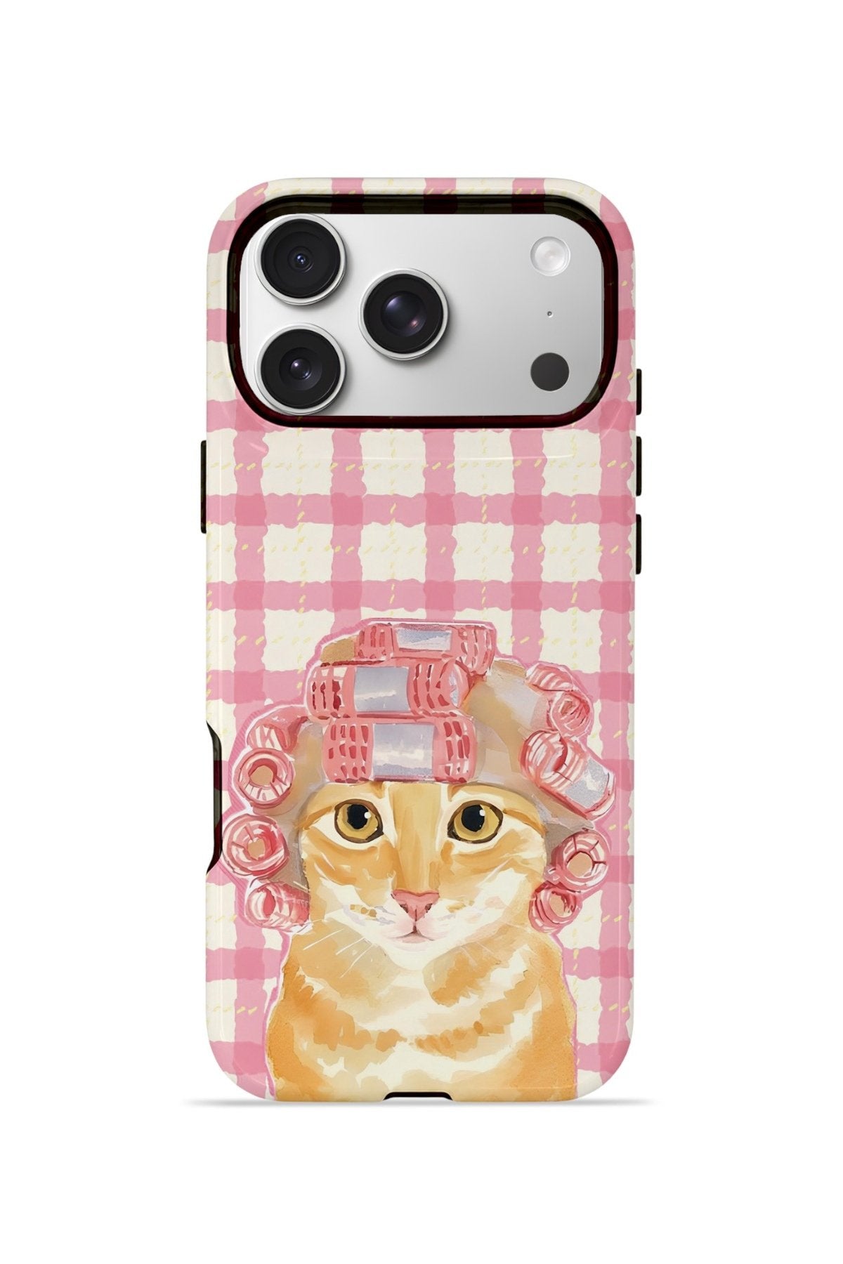 iPhone 17 Pro Vorian Çift Katmanlı Kılıf Pink Picnic Cat