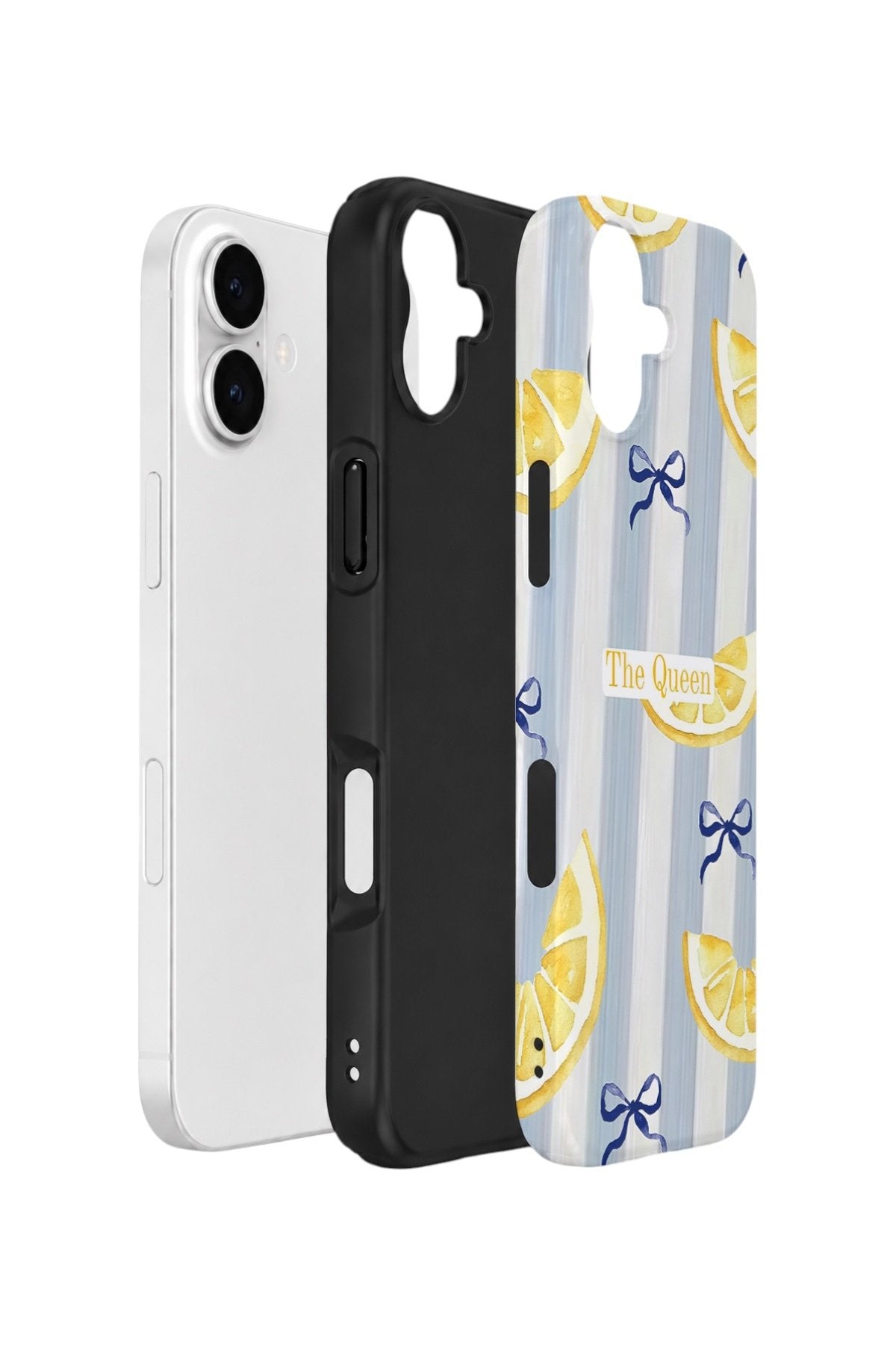 iPhone 16 Vorian Çift Katmanlı Kılıf Queen Lemon Bow