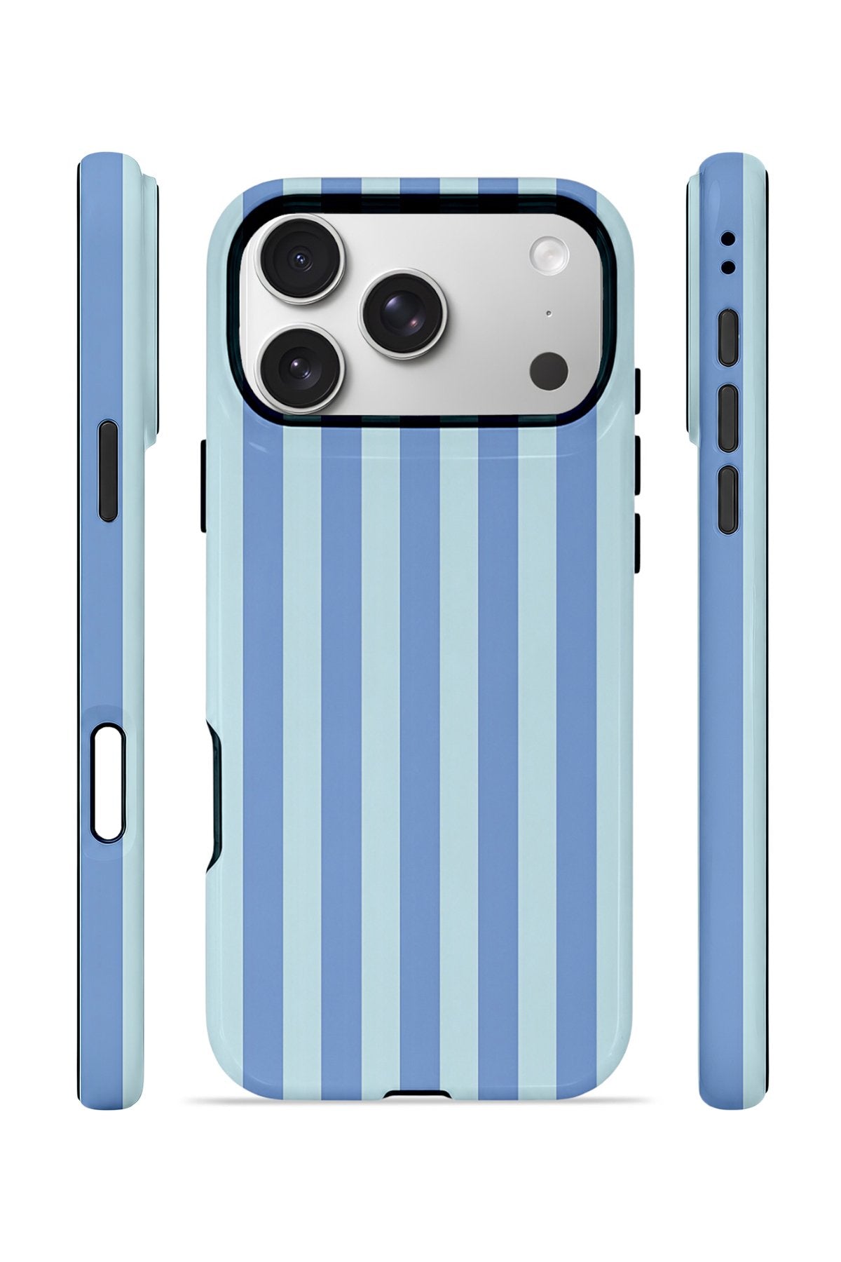 iPhone 17 Pro Vorian Çift Katmanlı Kılıf Blue Gelato Stripe