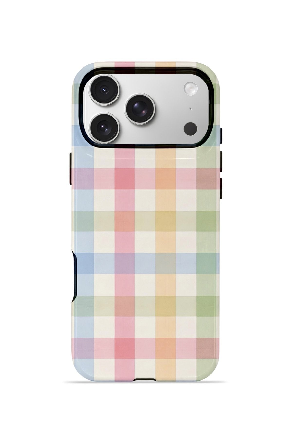 iPhone 17 Pro Vorian Çift Katmanlı MagSafe Kılıf Pastel Gingham