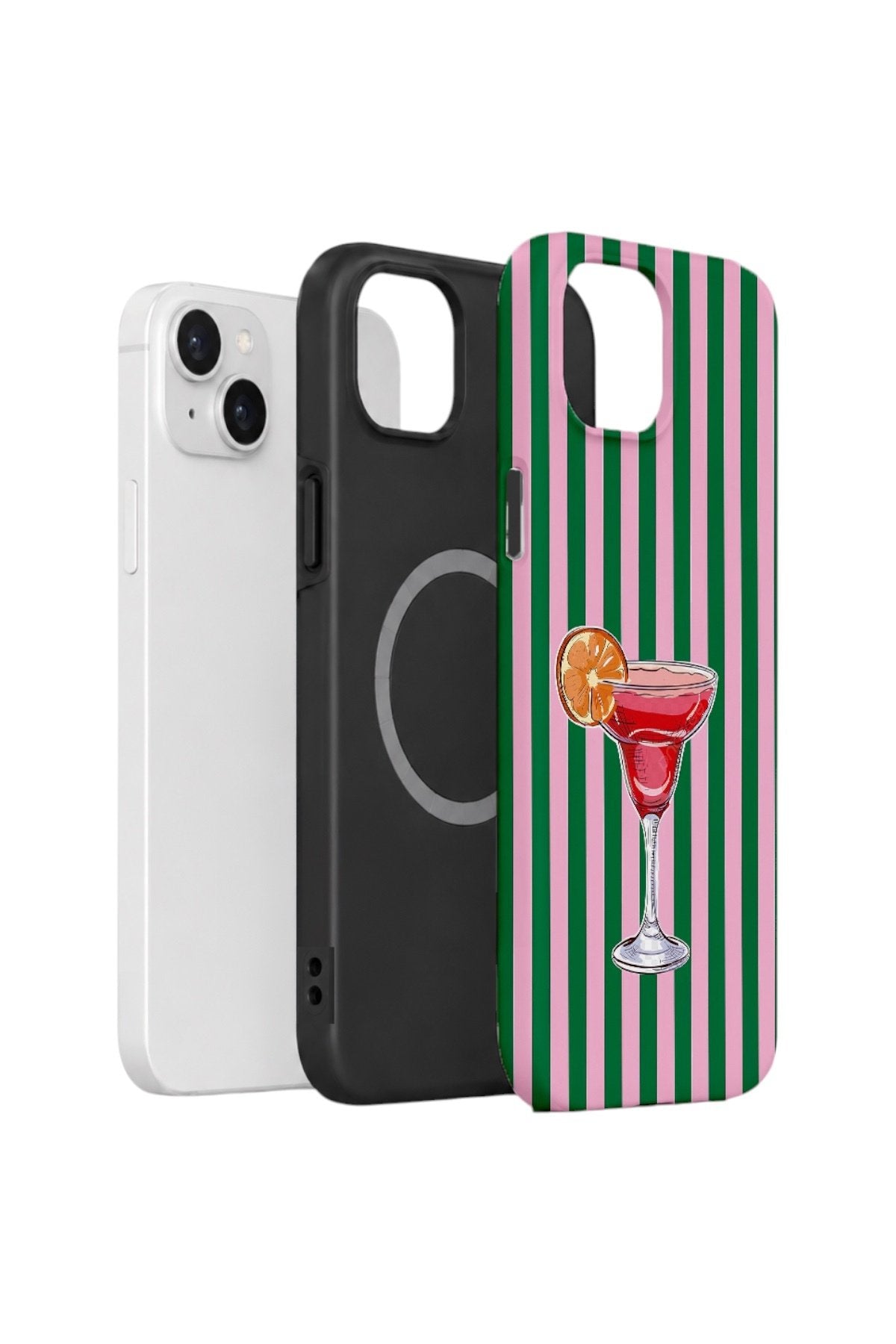 iPhone 15 Plus Vorian Çift Katmanlı MagSafe Kılıf Pink Citrus Cocktail