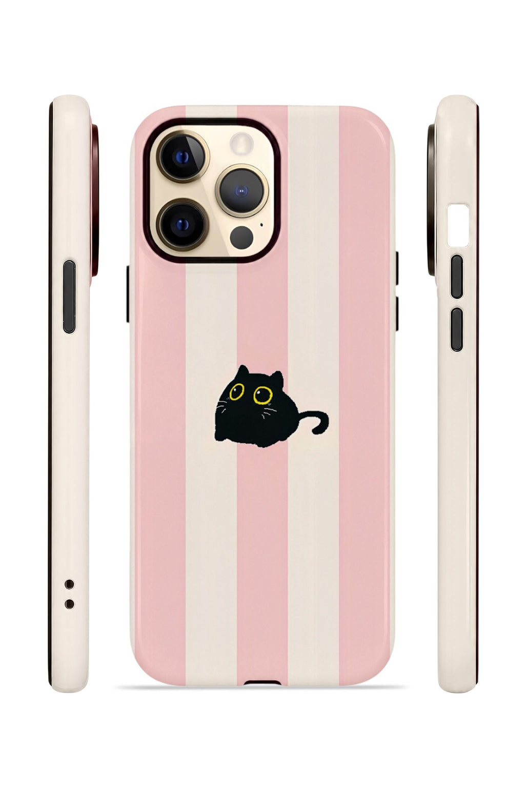 iPhone 12 Pro Max Vorian Çift Katmanlı Kılıf Midnight Cat Stripe