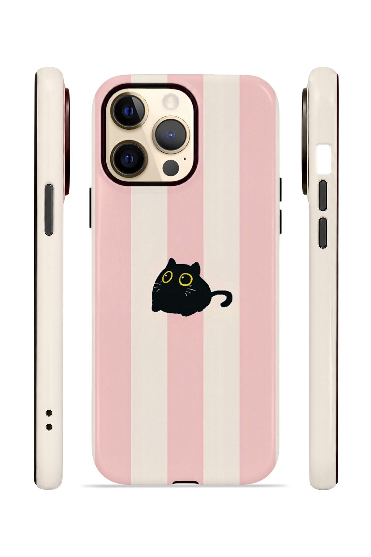 iPhone 12 Pro Max Vorian Çift Katmanlı Kılıf Midnight Cat Stripe
