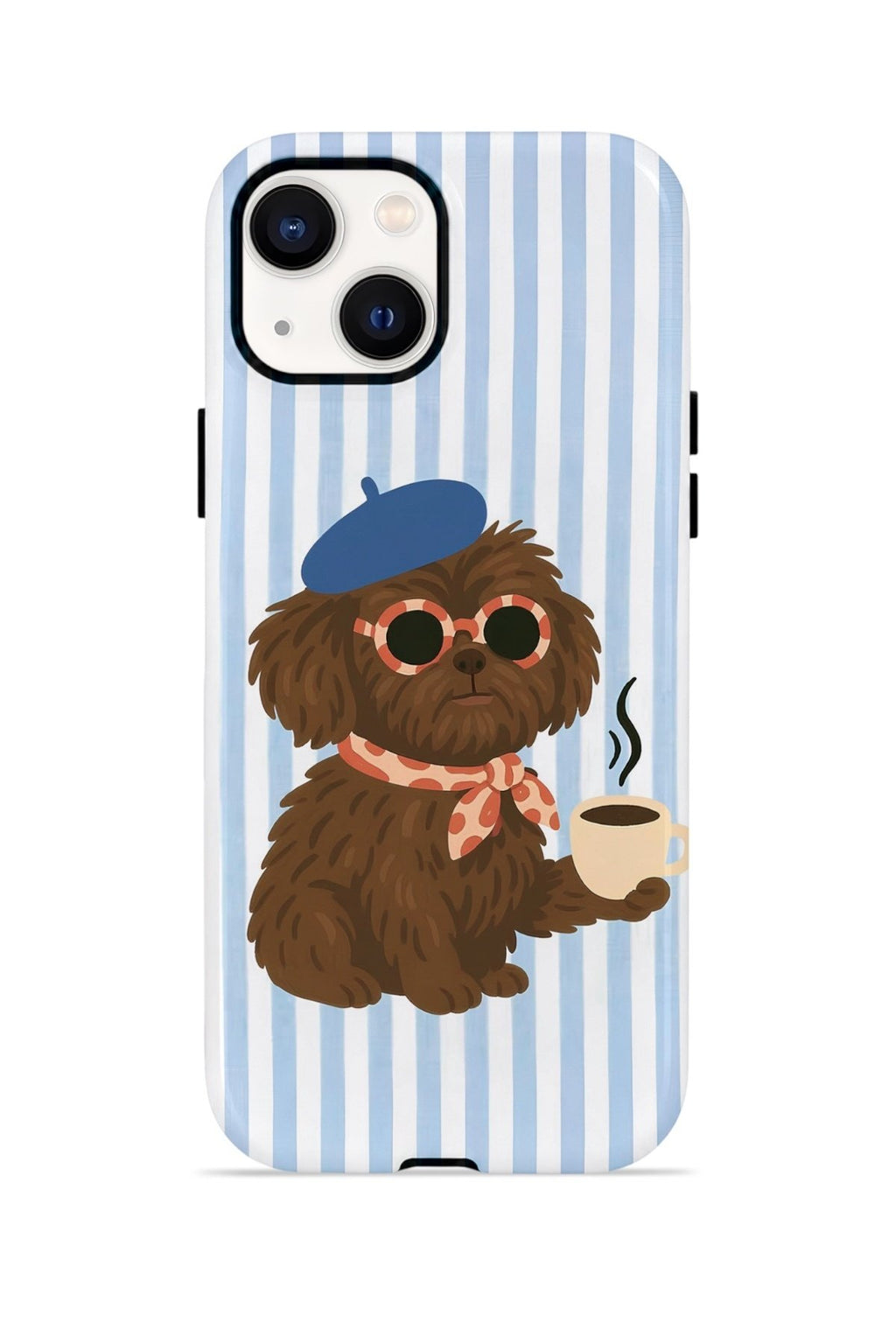iPhone 15 Vorian Çift Katmanlı Kılıf Cafe Dog Riviera