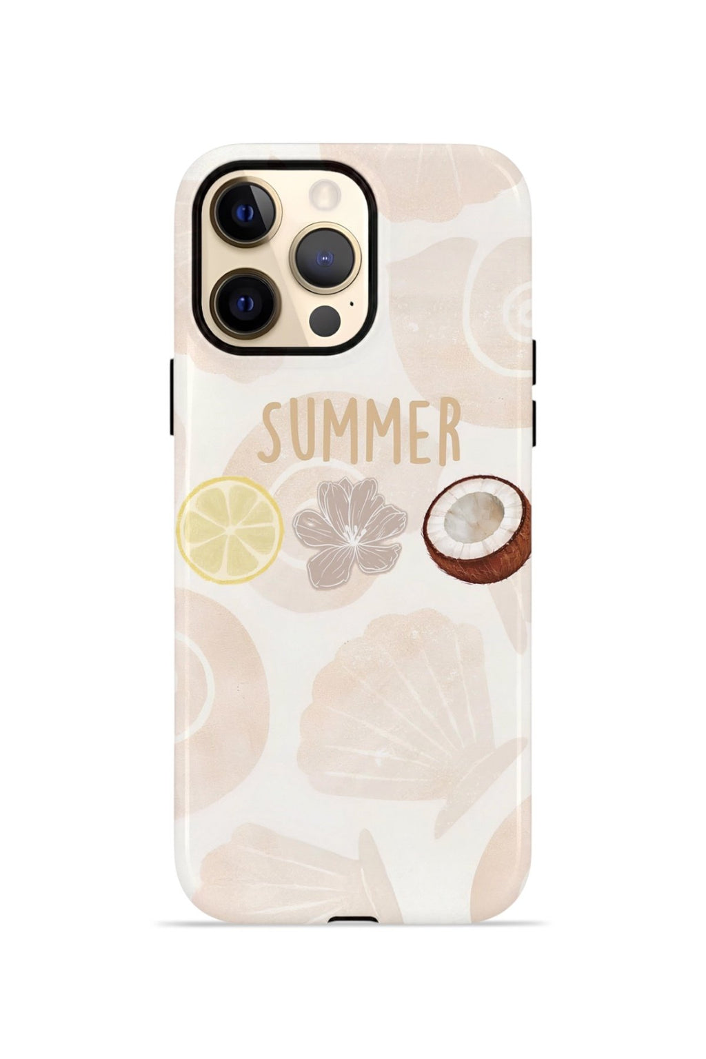iPhone 12 Pro Vorian Çift Katmanlı Kılıf Coconut Summer Notes